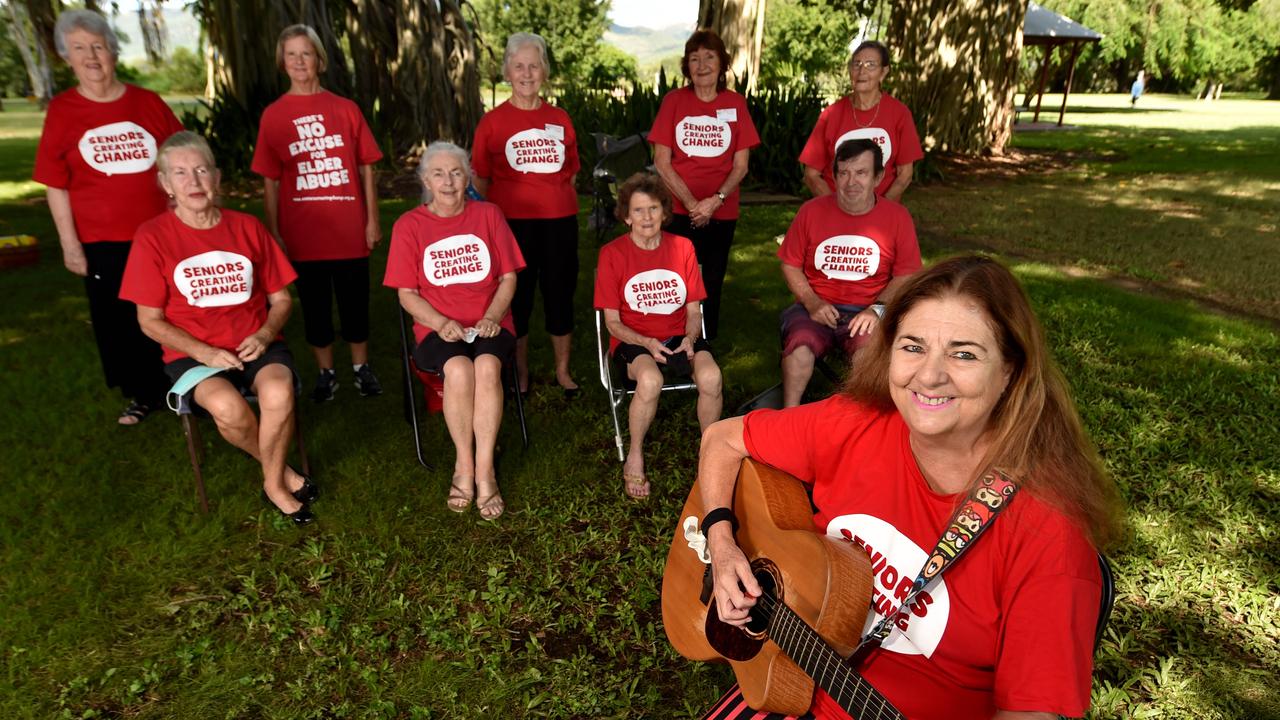 Vicki Trevanion (front) with Esther Patrick, Maria Murphy, Beryl Philippi and Peter Clark (sitting) and Christine McDonnell, Kaye Lambrose, Val Forrest , Mary Jones and Liz Schmidt from the Seniors Creating Change choir. Picture: Evan Morgan