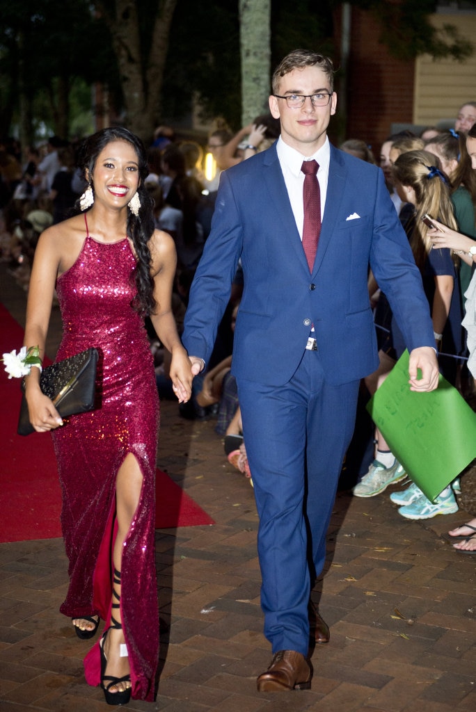 ( From left ) Nithnee Wanninayake and Oscar Smit. Fairholme College formal. Wednesday Mar 29, 2017. Picture: Nev Madsen