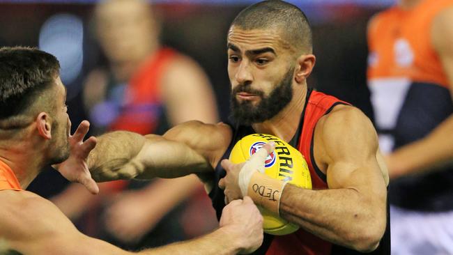 Adam Saad has been one of Essendon’s best players since moving from the Gold Coast. Picture: Mark Stewart