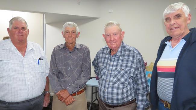 Ros Olsson, Errol Wieden, Cecil Wieden and Ralph Masters from Kingaroy at the 2023 Kingaroy Show Dinner.