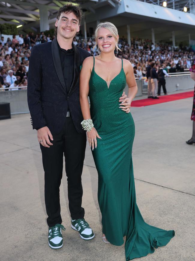 Zeke Davies and Elle Kaperonis at the Southport State High School Formal at SeaWorld. Picture, Portia Large.
