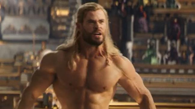 Chris Hemsworth goes nude in the latest Thor film.