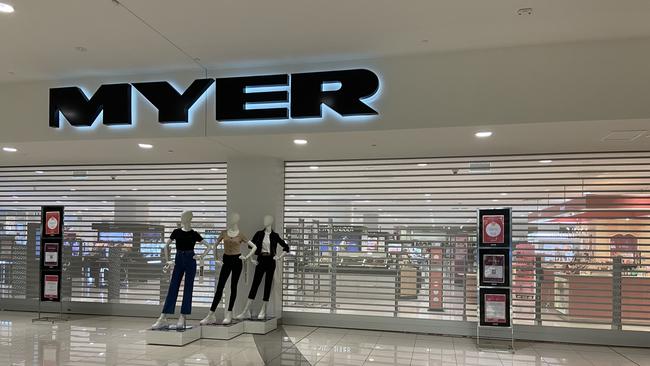 Even retail giant Myer was shut.