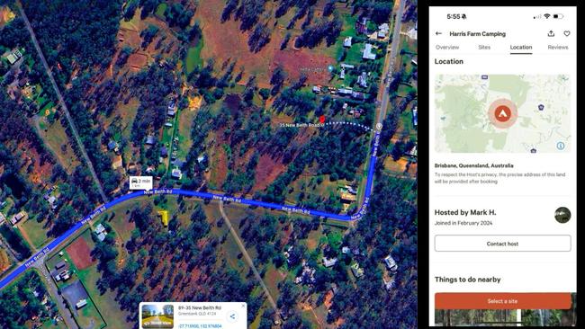 New Beith Rd at Greenbank, where Hipcamp is investigating complaints about an Easter camp site. Picture: Google Maps and Hipcamp