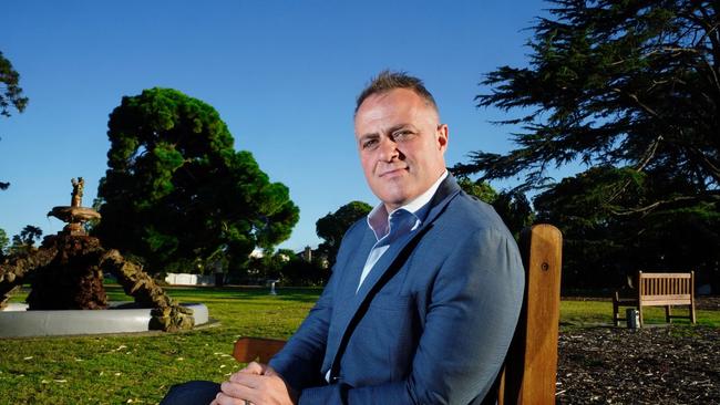 Liberal candidate for Goldstein Tim Wilson in Brighton on Tuesday. Picture: Luis Enrique Ascui
