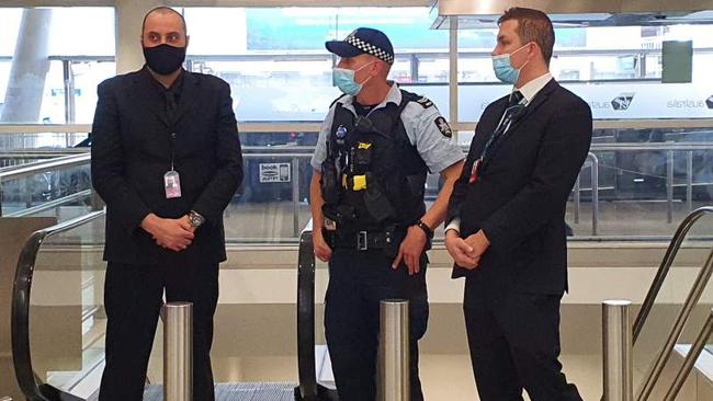 A police operation is underway at the International and Domestic Railway Stations at Sydney Airport. The platforms have been evacuated as a precaution. Picture: Adam Yip