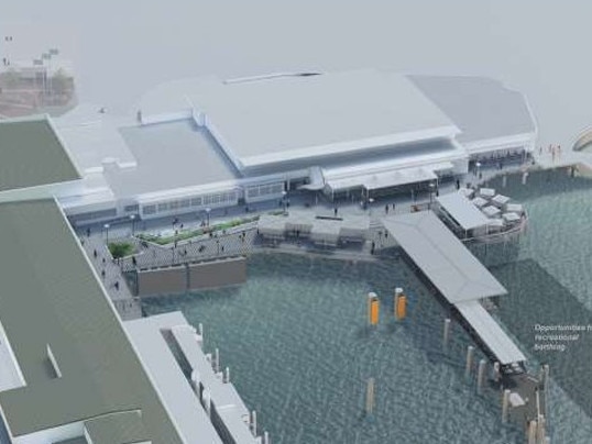 An artist's impression of the proposed refurbished Wharf 3 at Manly.