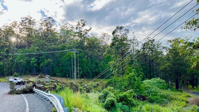 Storms on Monday and Tuesday caused widespread damage between Brisbane and the Gold Coast. Picture: Facebook