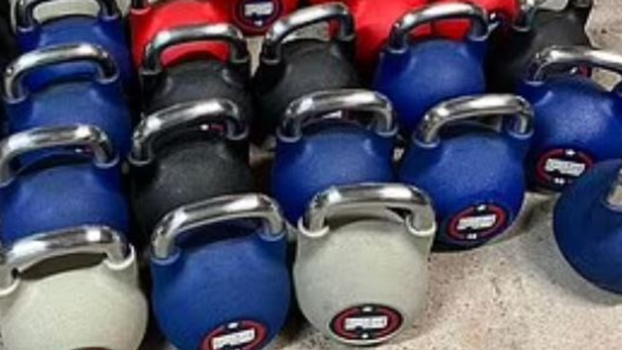 These kettlebells are selling for $2 a kilo.