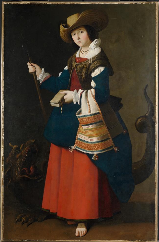 Francisco de Zurbarán. Saint Margaret of Antioch 1630-34. The National Gallery London. Picture: Supplied.