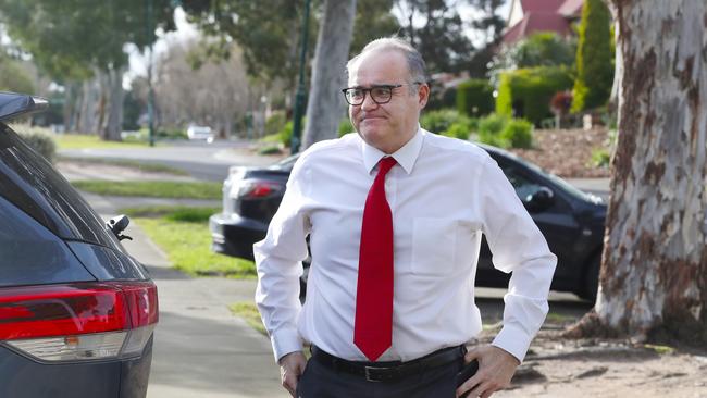 Adem Somyurek arrives home in Lyndhurst after Premier Daniel Andrews fired him. Picture: David Crosling