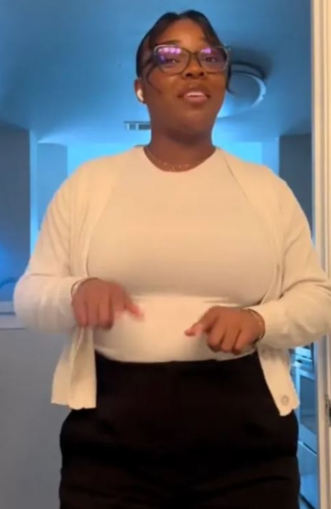 Tyreshia claims she was ‘sent home’ during a job interview because of her outfit. Picture: TikTok/@mtyreshiadaily