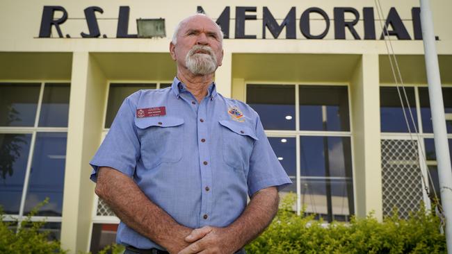 Mackay RSL sub-branch president Ken Higgins at the site of the former Mackay RSL Club on Sydney St, Mackay. Picture: Heidi Petith