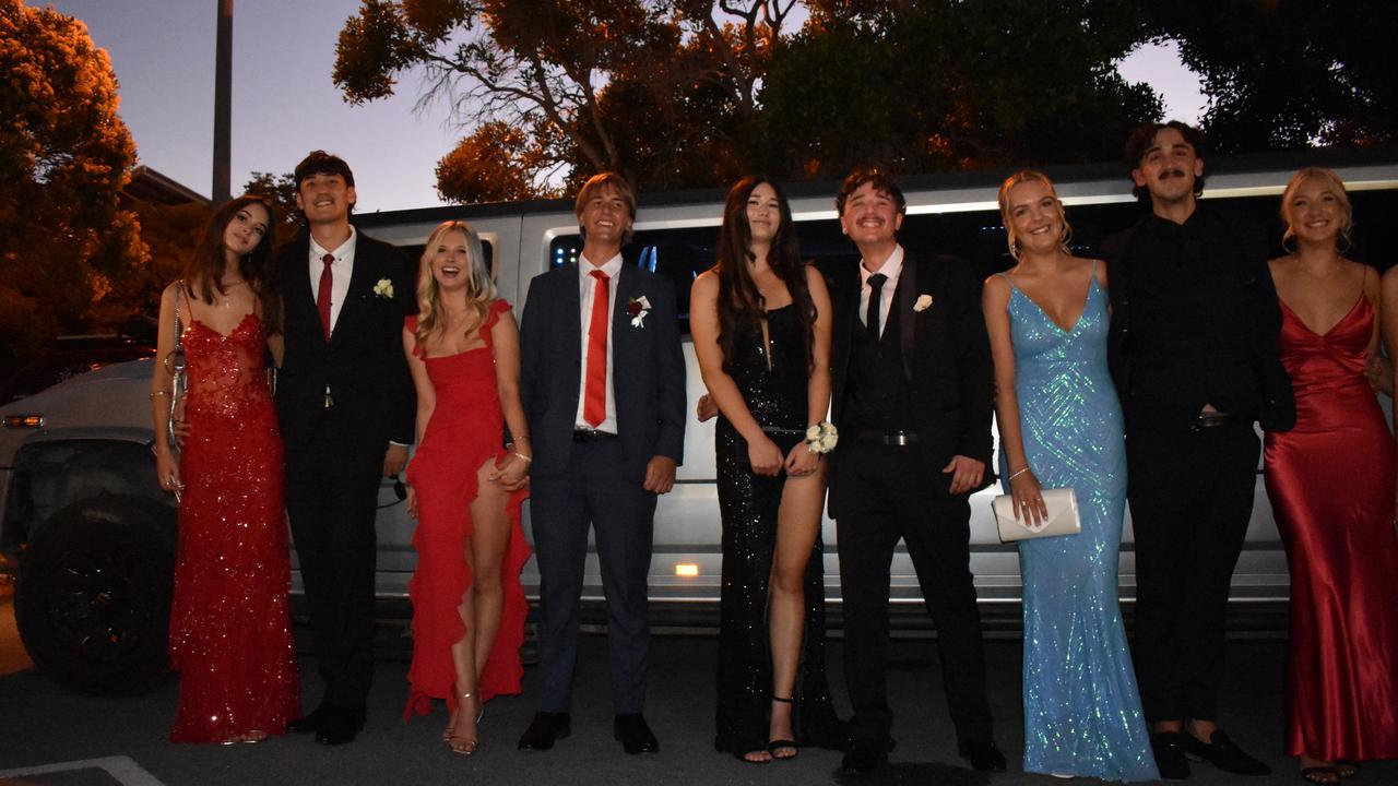 Students at Kawana Waters State College Year 12 formal 2024.