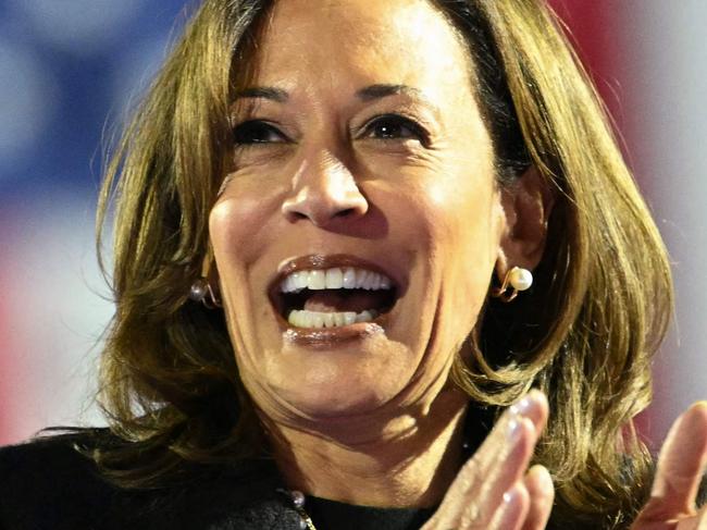 TOPSHOT - US Vice President and Democratic presidential candidate Kamala Harris arrives to speak during a campaign rally on the Benjamin Franklin Parkway in Philadelphia, Pennsylvania on November 4, 2024. (Photo by ANDREW CABALLERO-REYNOLDS / AFP)