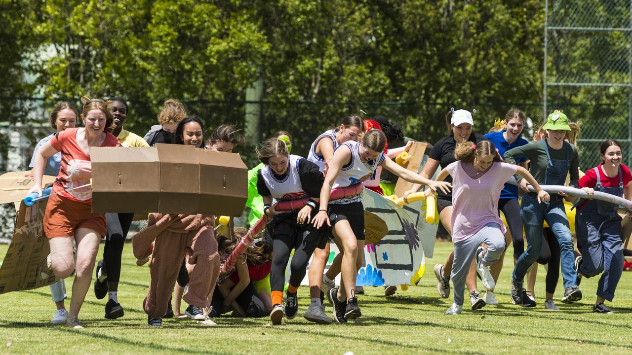 St Ursula's College students boat race during St Ursula's Week, Wednesday, October 20, 2021. Picture: Kevin Farmer