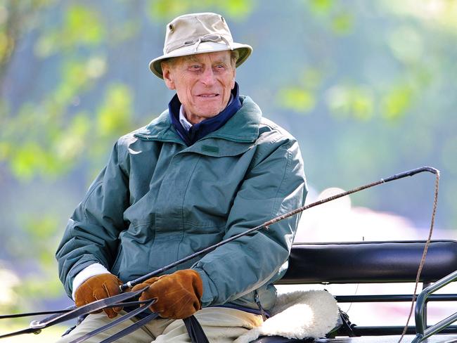 Prince Philip rides through the grounds of Windsor Castle during the Royal Windsor Horse Show at Home Park in 2014. Picture: Getty Images