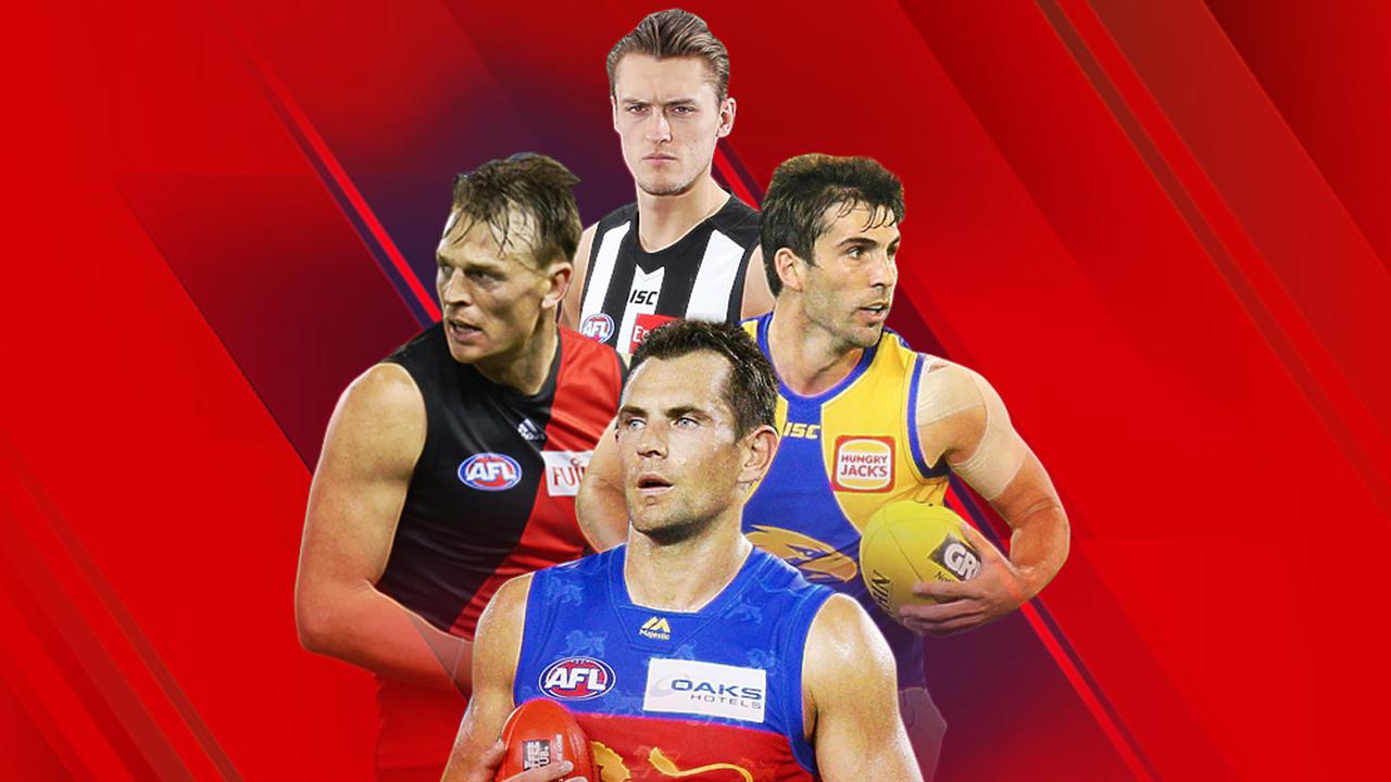 Luke Hodge, Andrew Gaff, Darcy Moore and Brendon Goddard are some of the big names out of contract.