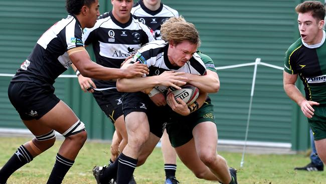 Souths player no 8 Keegan Cobb Colts rugby union between Souths and Wests. Saturday June 26, 2021. Picture, John Gass