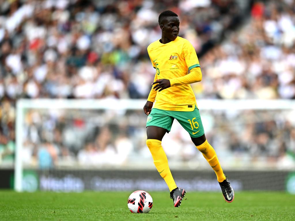 Teenage sensation Garang Kuol has forced his way into the Socceroos’ World Cup squad. Picture: Hannah Peters/Getty Images