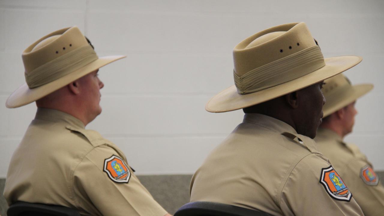 Eight new corrections officers were sworn in at a graduation ceremony in the Alice Springs Correctional Centre on Friday, December 20. Picture: Gera Kazakov