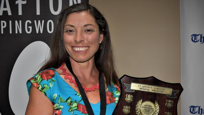 Cyclist Laurelea Moss won the 103.1 FM Loving Life Masters Sports Award for the second time at the 2020 Clarence Valley Sports Awards at Grafton District Services Club on Saturday, 14th November, 2020. Photo Bill North / The Daily Examiner