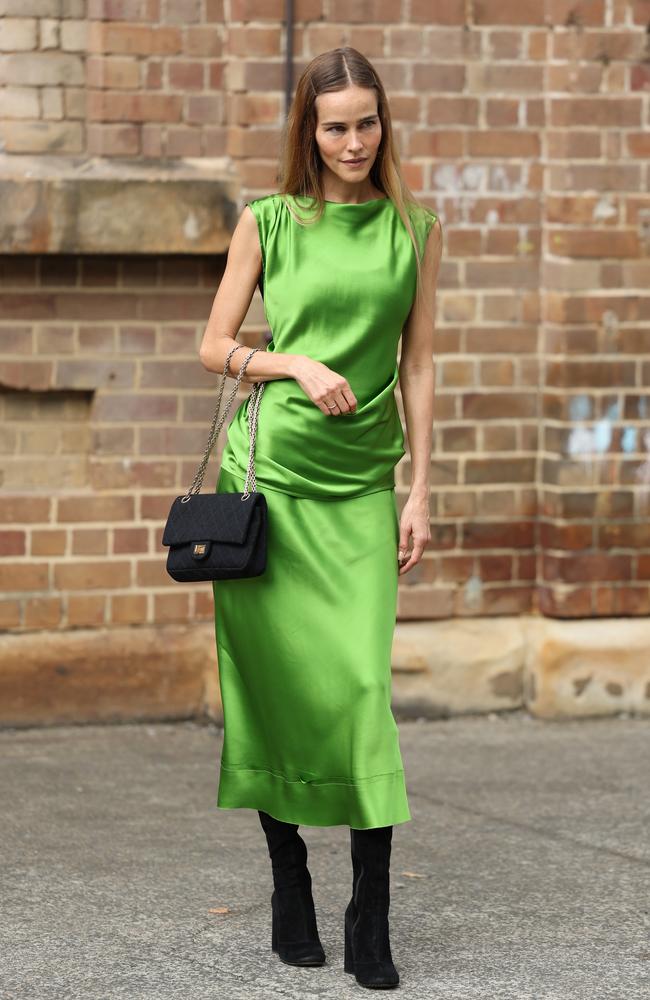 Actor Isabel Lucas at Fashion Week on Tuesday. Picture: Tim Hunter