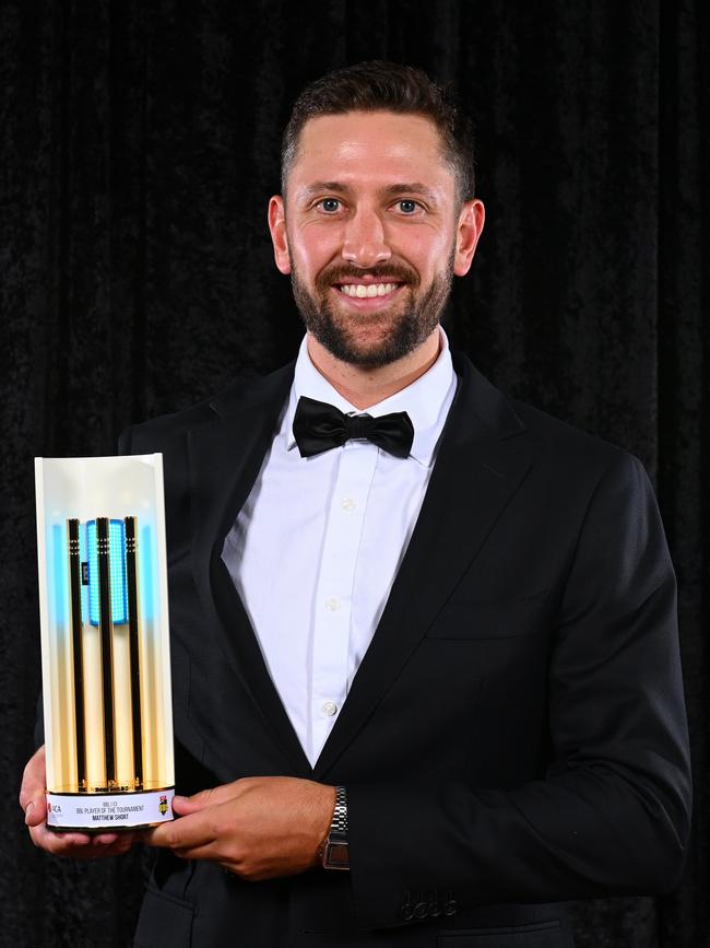 Matt Short has won the last two BBL Player of the Year awards. (Photo by Morgan Hancock/Getty Images for Cricket Australia)