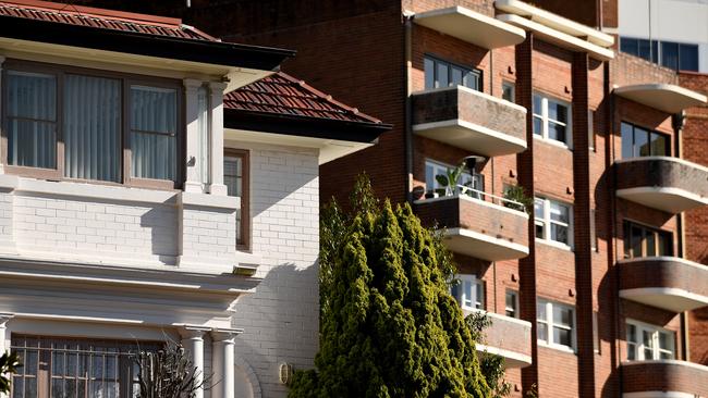 Falling property prices pose the biggest threat to the health of the economy, Treasury has warned. Picture: AAP