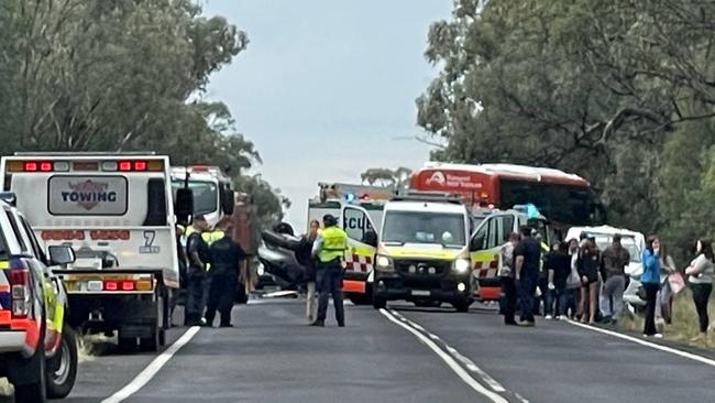 Police said the vehicle had been involved in a police pursuit prior to the crash which had to be terminated due to safety concerns. Picture: TNV