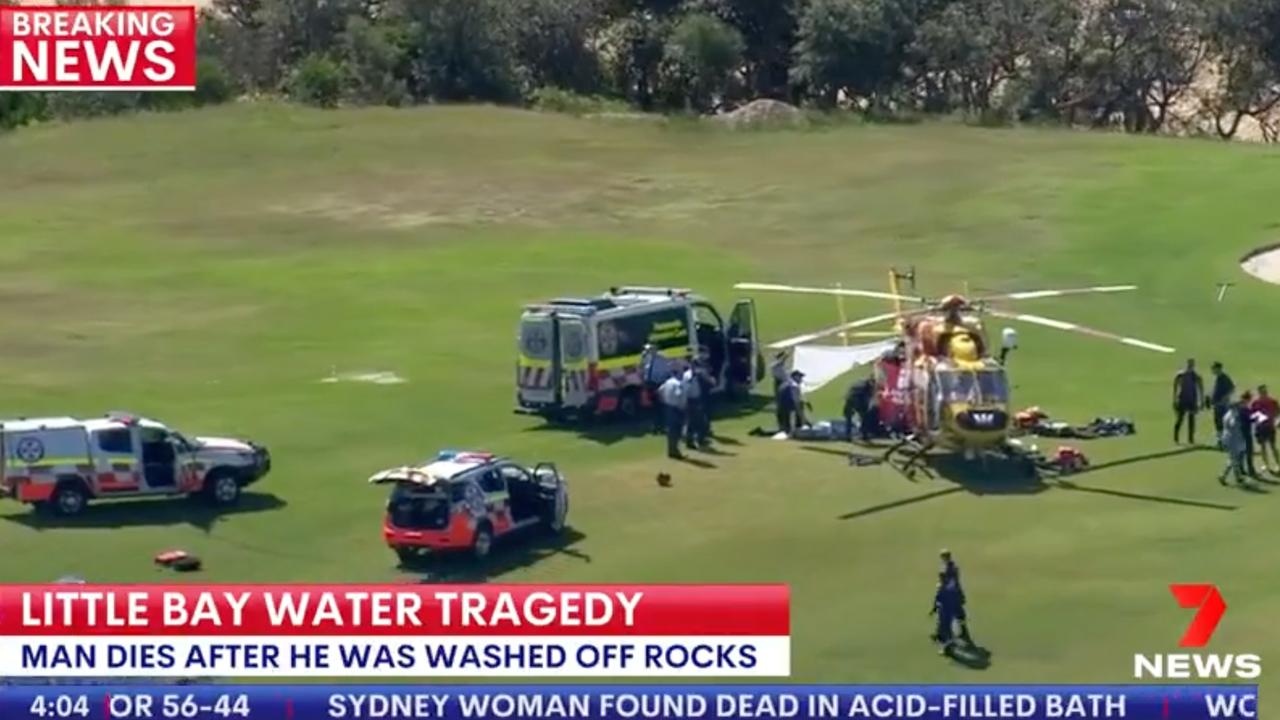 Rescue Helicopters winched the boy from the water, however they were unable to resuscitate him. Picture: 7 News