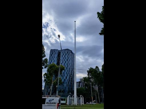 Melbourne's tallest flagpole to be bare until 2025