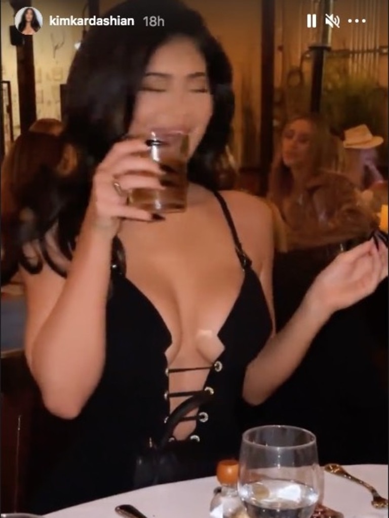 Kylie preferred to sip her tequila. Picture: kimkardashian/Instagram