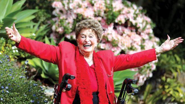 Joan Stuart, who turned 95 last week in a happy mood at the Ozanam Village Nursing home, Burleigh Heads, Gold Coast. For Real People of the Gold Coast. Photo: Regi Varghese