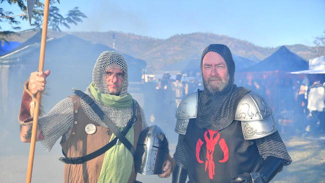 Townsville Medieval and Fantasy Festival 2024 at Cluden. Rick Budd and Brendan Johnson. Picture: Evan Morgan