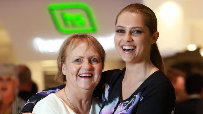 Teresa Palmer with mum Paula Sanders at the launch of the new Harris Scarfe store in the city. pic Calum Robertson