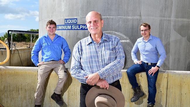 Joel Lento, Geoff Whebell and Nicholas Whebell from the Cleveland Bay Chemical Company. Picture: Shae Beplate.