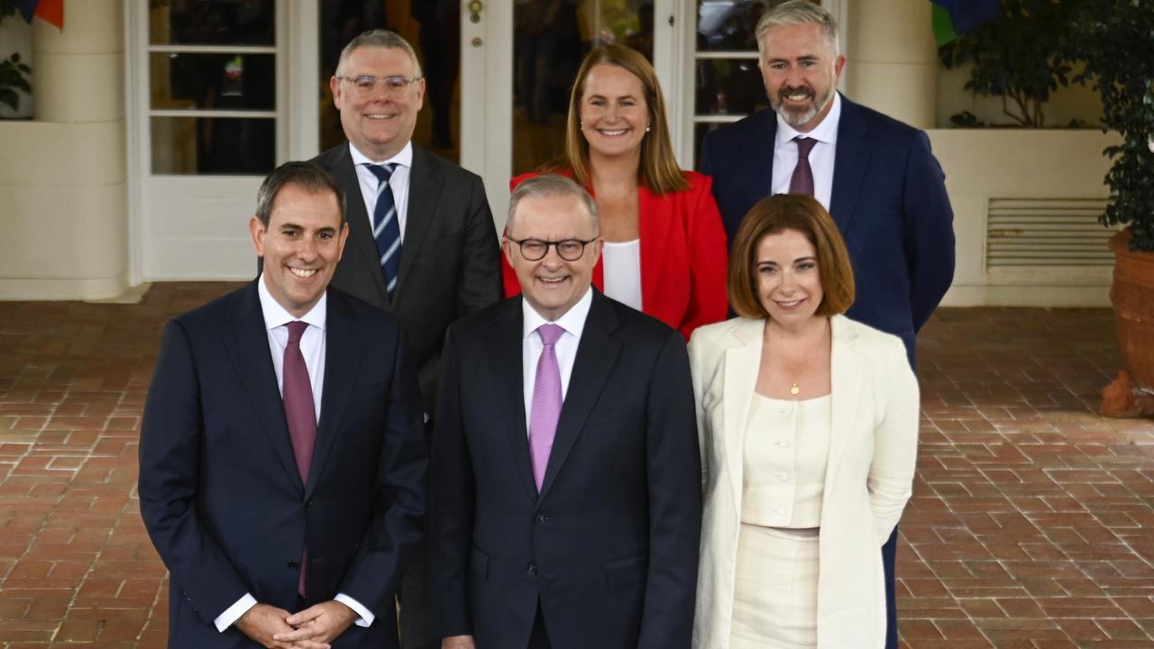 Prime Minister Anthony Albanese and Queensland MPs after the swearing-in ceremony at Government House, Canberra. Picture: Martin Ollman/NCA NewsWire