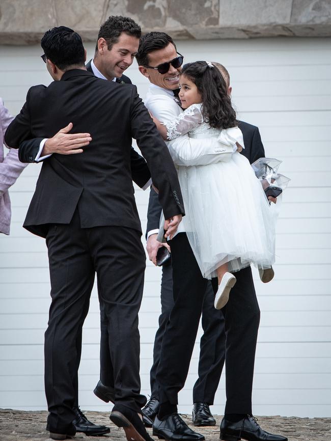 Nicholson had his hands full before the ceremony. Picture: Julian Andrews