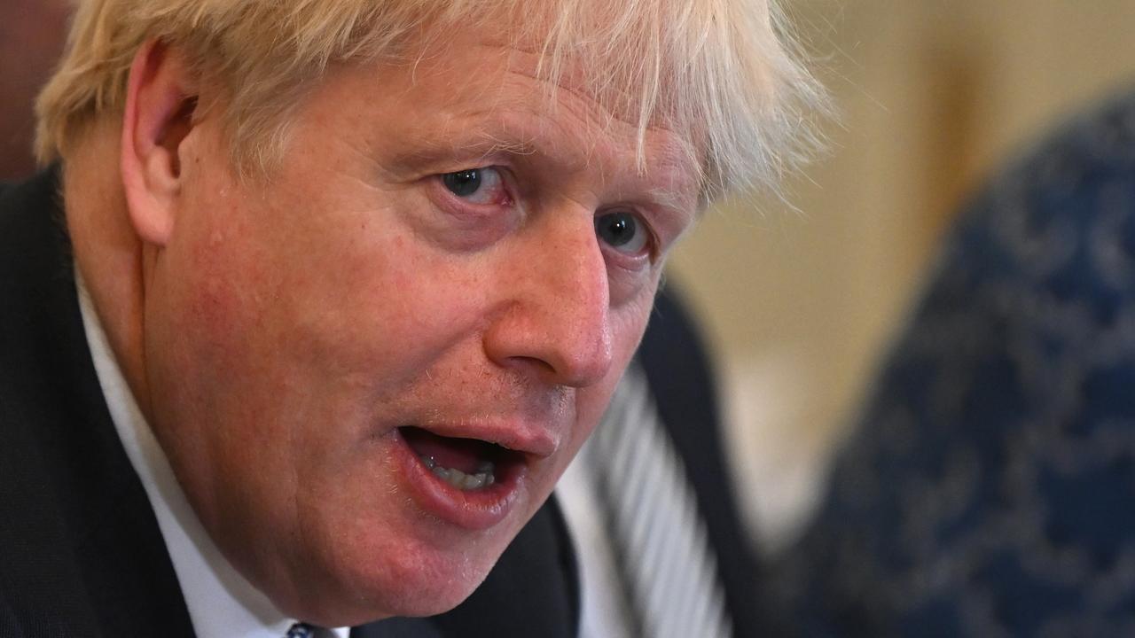 British Prime Minister Boris Johnson speaks during the weekly Cabinet meeting at Downing Street on July 5 just hours before two of the senior Minister at that table resigned. (Photo by Justin Tallis – Pool/Getty Images)