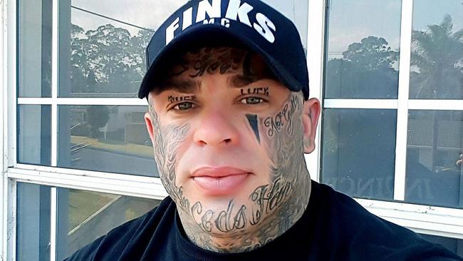 Confirmed Facebook photo of Alleged Bikie, Troy Fornaciari, 34, who was arrested in a fortified, partially-renovated OMCG clubhouse and charged with 12 offences, including possession of an unauthorised pistol and ammunition after police also located and seized a loaded  .22 calibre pistol with a silencer and ammunition.