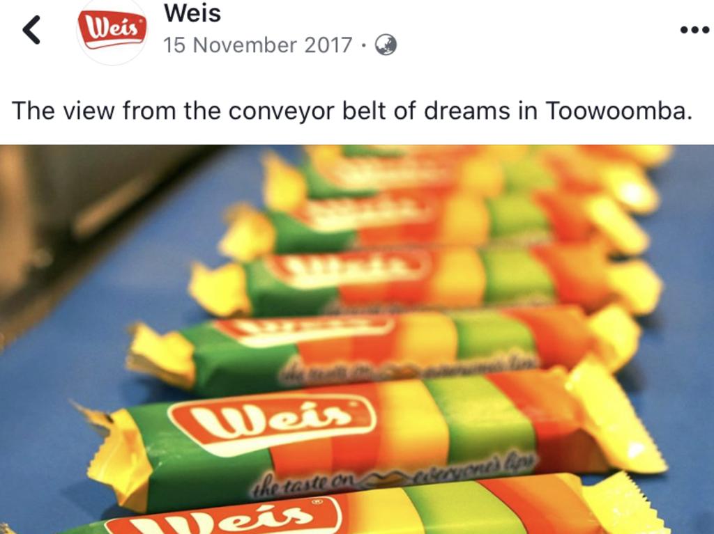 At one point Unilever was excited about its Weis purchase and the Toowoomba factory.