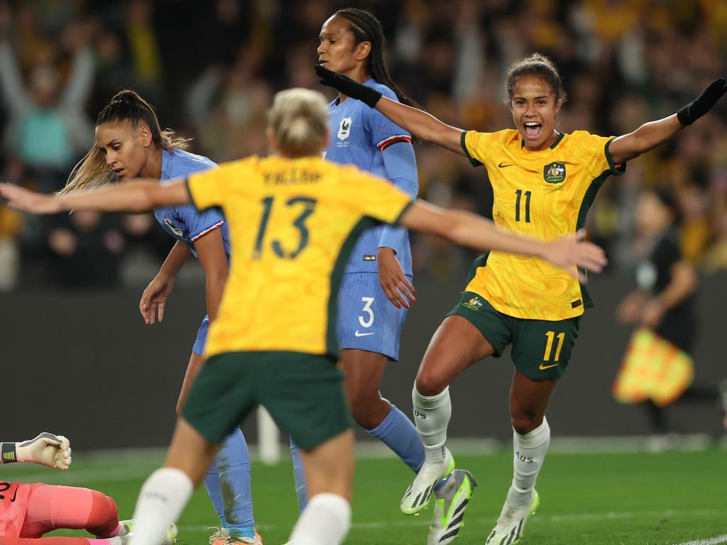 The Matildas’ win over France showed just why they will be so dangerous at the World Cup. Picture: Robert Cianflone/Getty Images