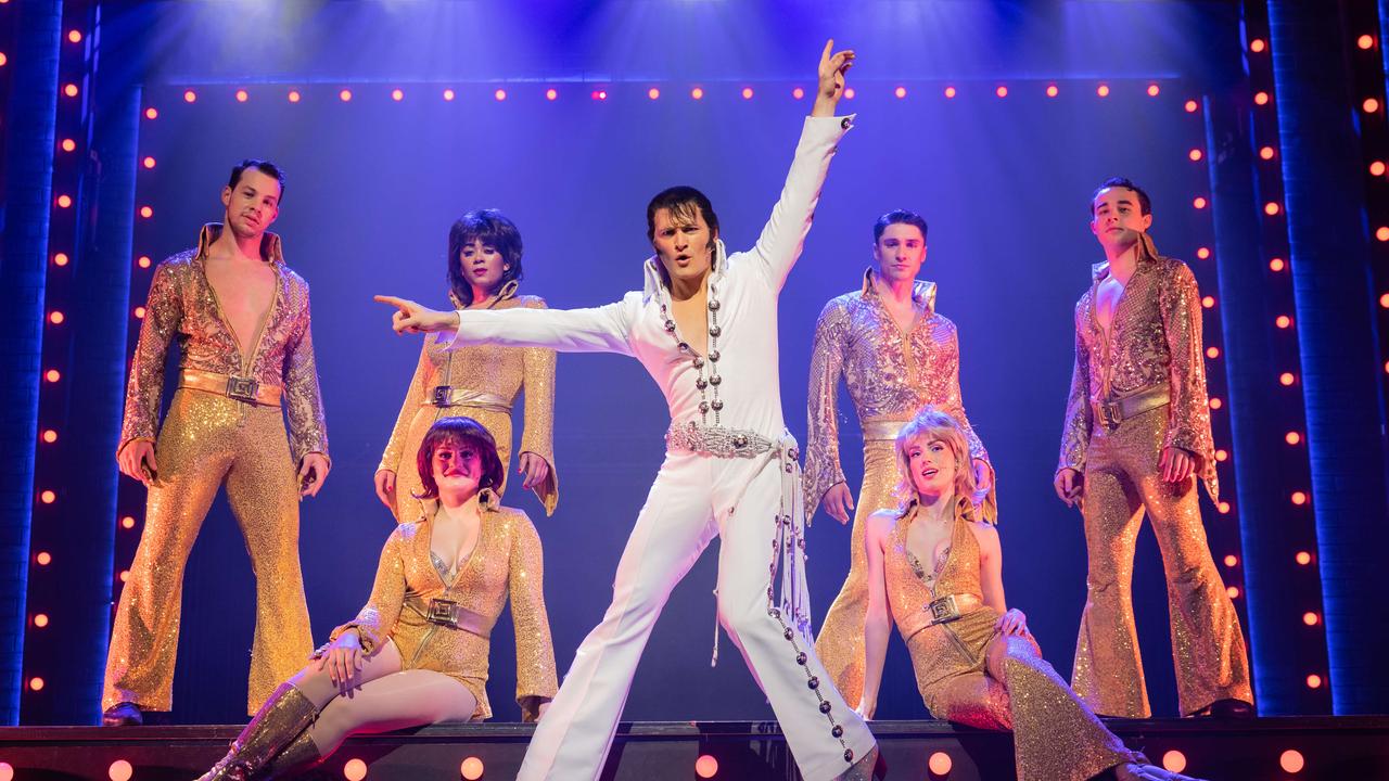 The Melbourne premiere of the authorised Elvis Presley musical, Elvis: A Musical Revolution, starring Rob Mallett as Elvis, at the Athenaeum Theatre in 2023. Jason Edwards.