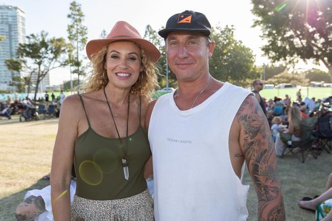 <p>Nicole Simpson and Paul Niebsch at Summer Salt Festival at Broadwater Parklands Sunday 12th of February. Picture: Celeste Humphrey</p>