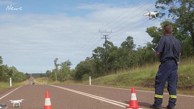 Police use drones to investigate fatal crash scene