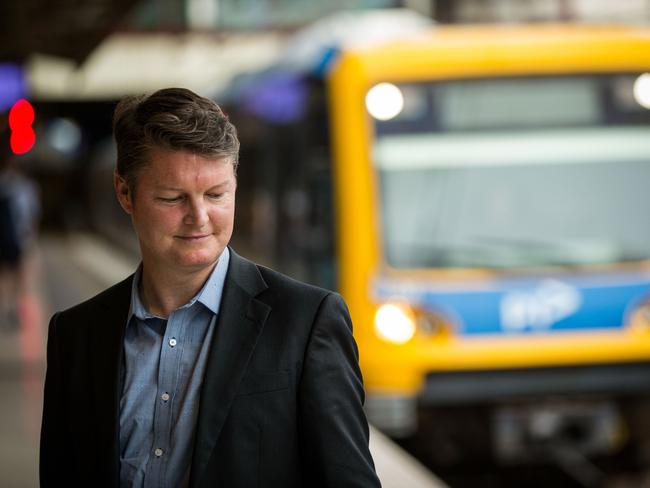 Public Transport Minister Ben Carroll said today’s rail announcement was the biggest timetable change in a decade. Picture: Darrian Traynor/NCA Newswire