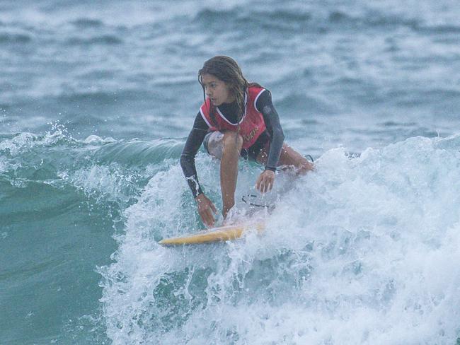 Early Saturday heats of The Burleigh Heads Boardriders Single Fin Festival. Picture: Glenn Campbell