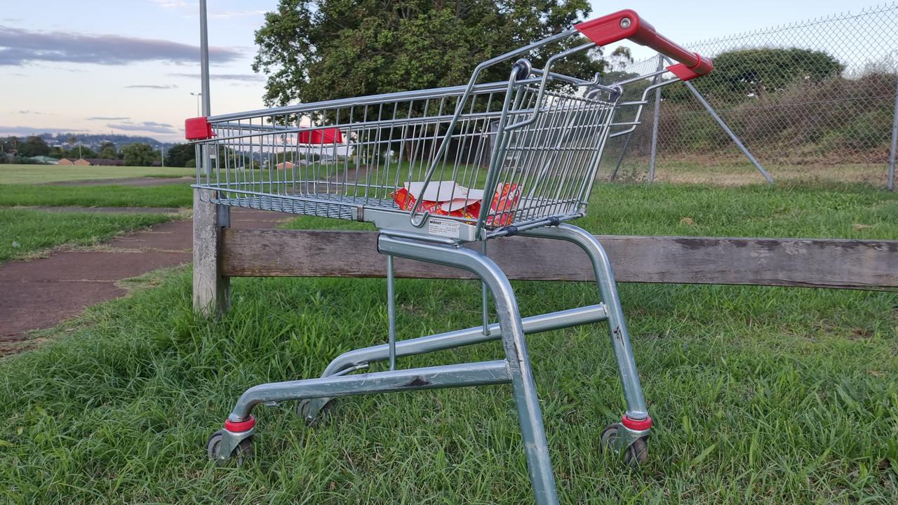 EYESORE: Toowoomba Regional Council has floated creating a local law to help reduce the amount of shopping trolleys being abandoned across the city, like here at the O'Quinn Street Park.