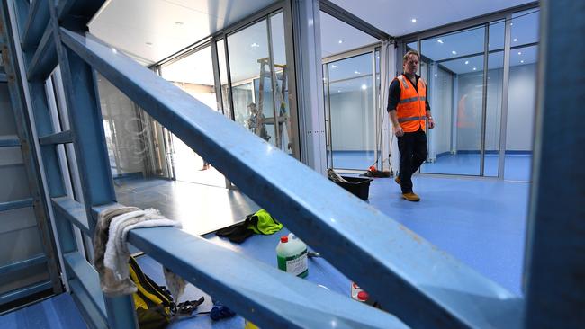 Business leaders are looking to the construction industry as a blueprint for working amid coronavirus. Picture: James Ross/AAP